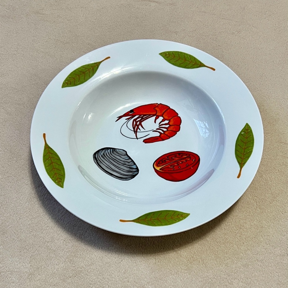 Majilly Designs BIA Cordon Bleu El Mar Rimmed Gumbo Dish. One Bowl